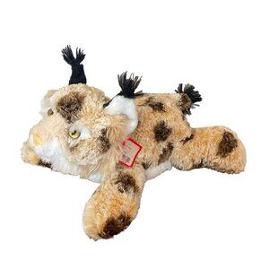 Aurora Bobby Bobcat Plush Lynx Yellow Eyes Spotted Wild Cat Stuffed Toy NWT